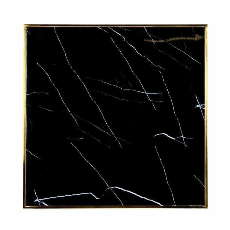 Barbord Can Roca square black 70x70 (Svart/guld)