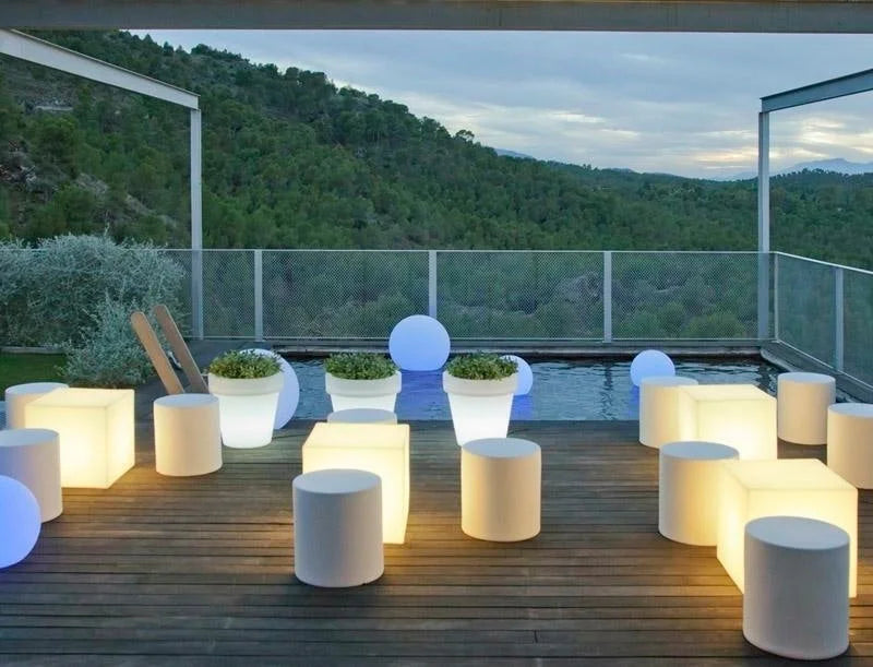 Bord New Garden - Cuby 53 Solar & Battery, Vit