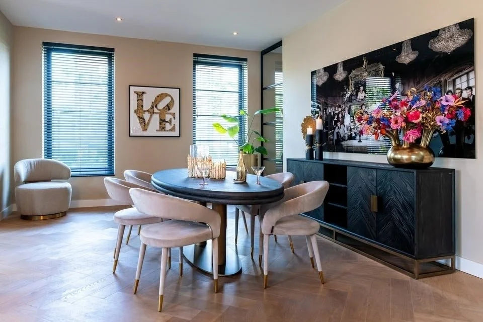 Byrå Blackbone brass 4-dörrar (Black rustic)