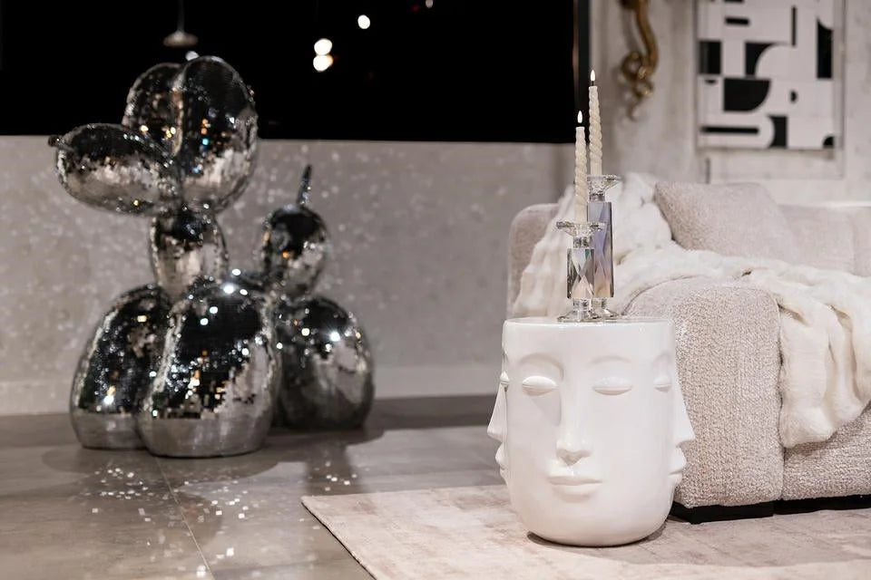 Figur Dog mirror Stor (Silver)