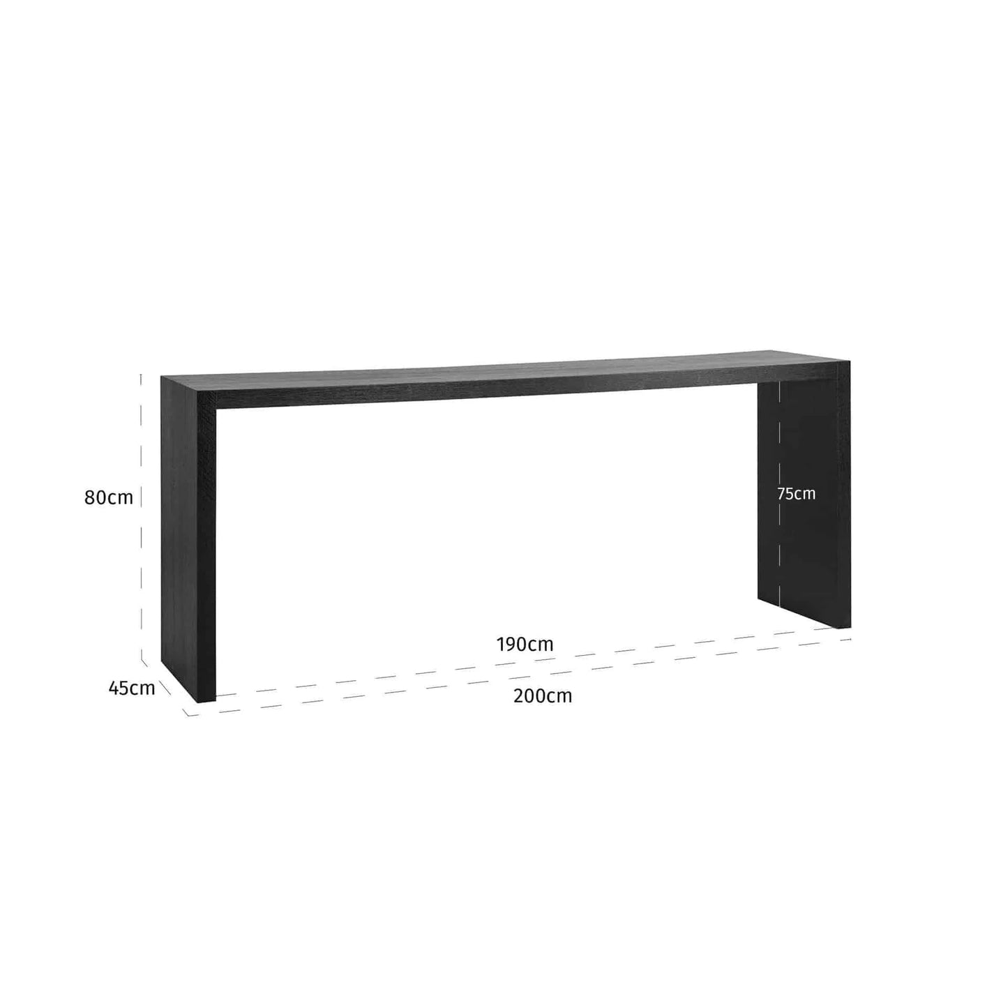 Konsolbord Oakura (Svart)