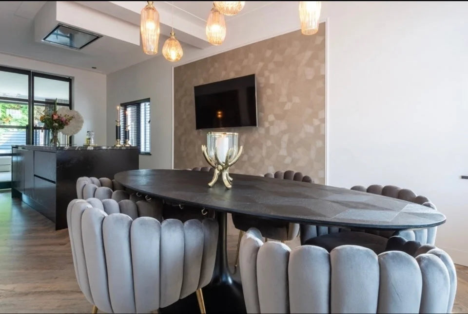 Matbord Blax oval 250 (Svart)