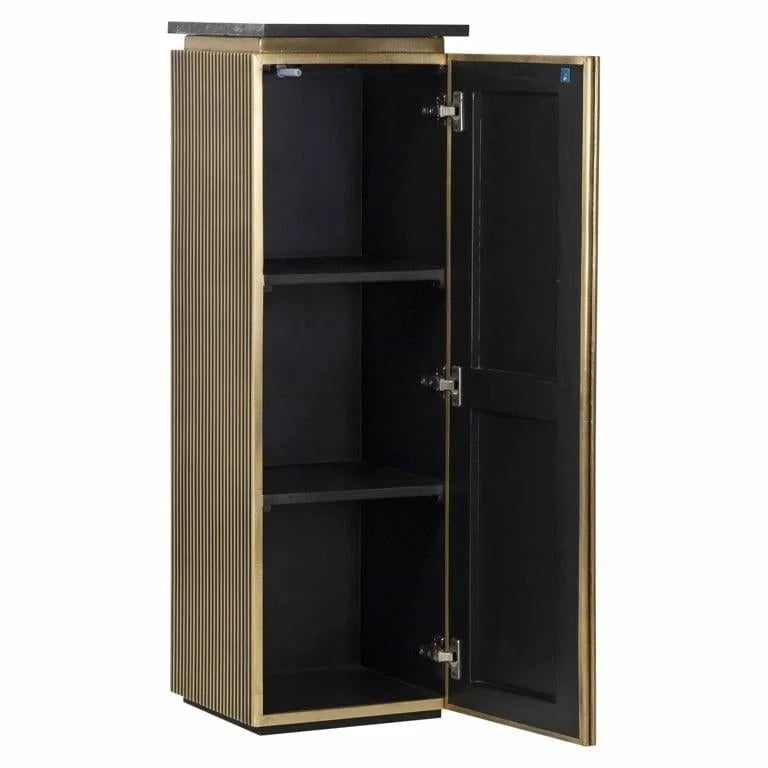 Piedestal Ironville 1-dörr (Svart/guld)