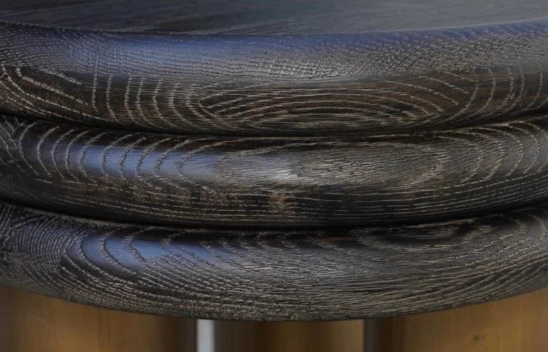 Sidobord Macaron (Black rustic)