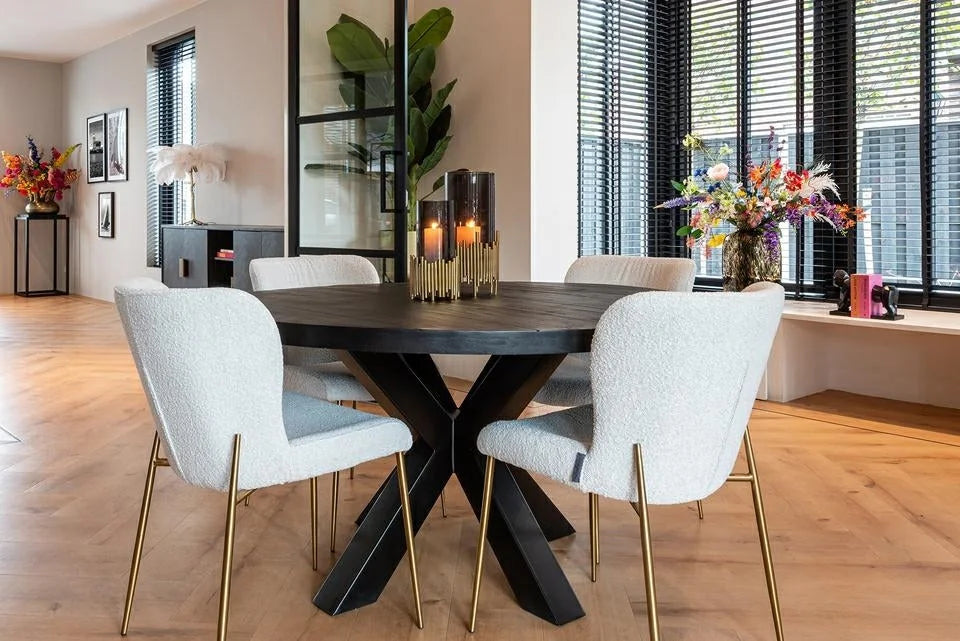 Stol Odessa Vit Bouclé