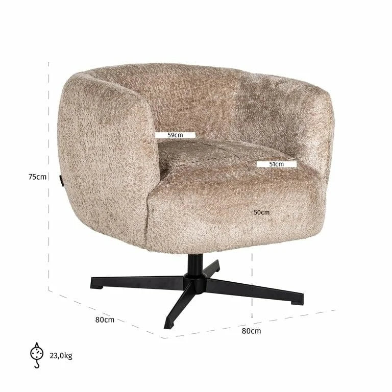 Snurrfåtölj Estelle Beige