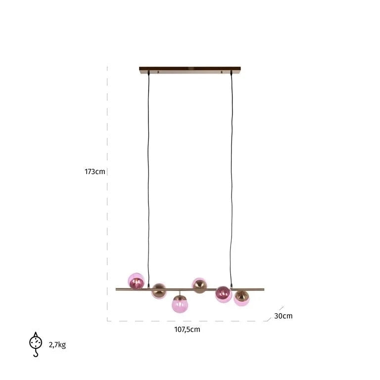 Taklampa Bente pink (Pink)