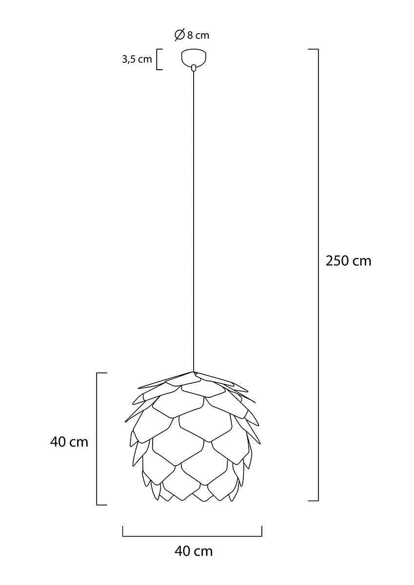 Taklampa - CONO 43, trä