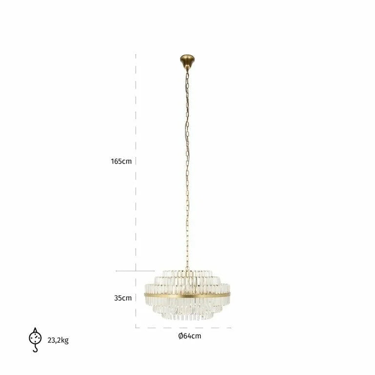 Taklampa Desire medium (Guld)