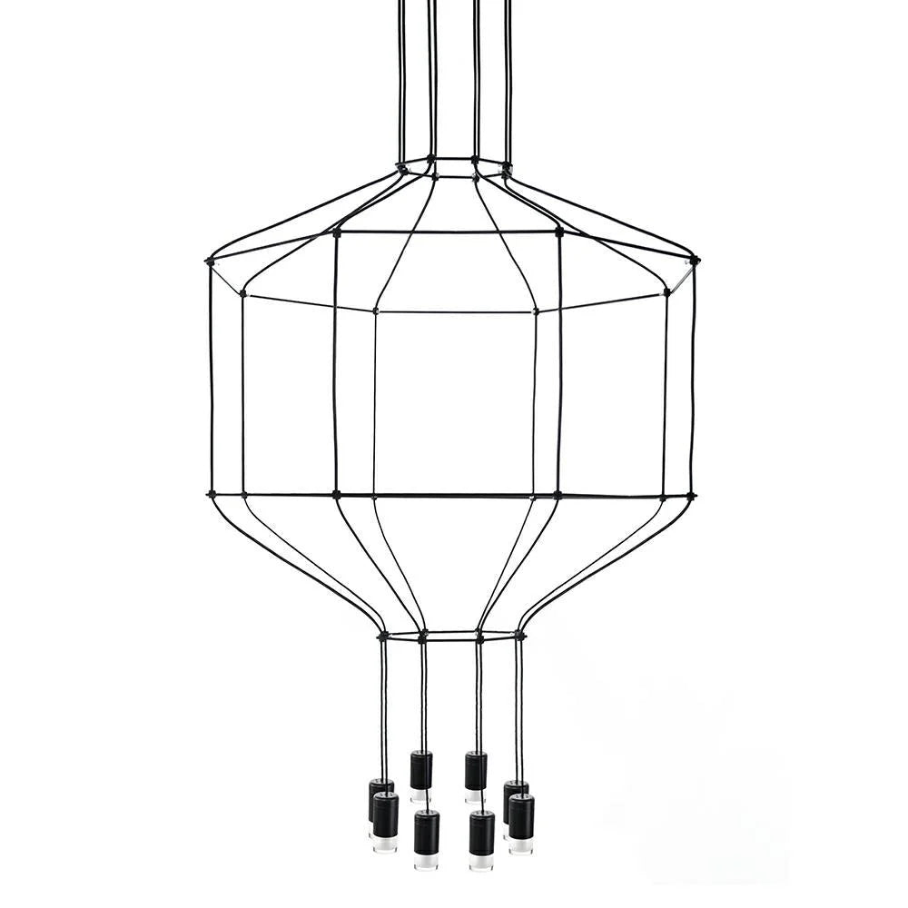 Taklampa - FLUSSO 8 svart