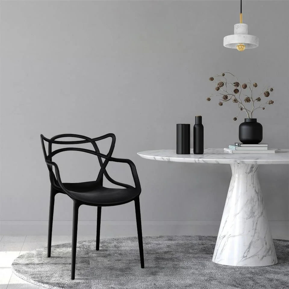 Taklampa MOOSEE - ARCO 20 vit/marmor