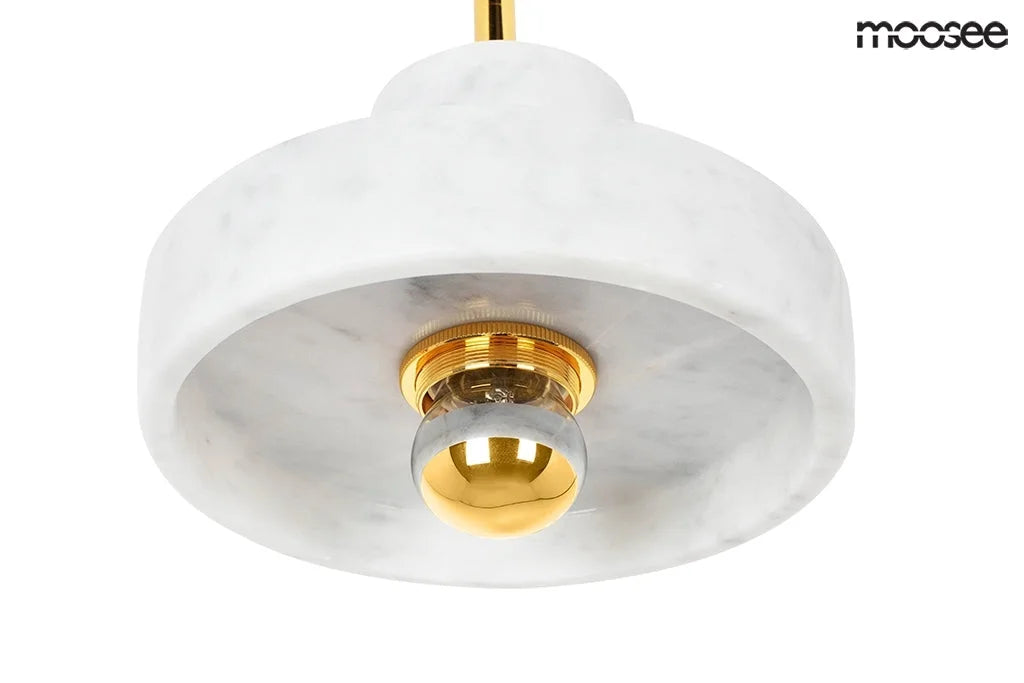 Taklampa MOOSEE - ARCO 20 vit/marmor