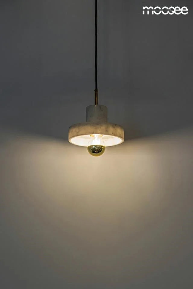Taklampa MOOSEE - ARCO 20 vit/marmor