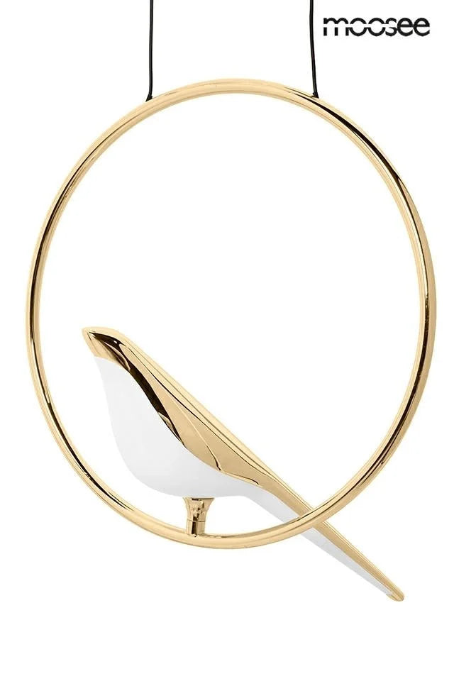 Taklampa MOOSEE - BIRD DISC guld