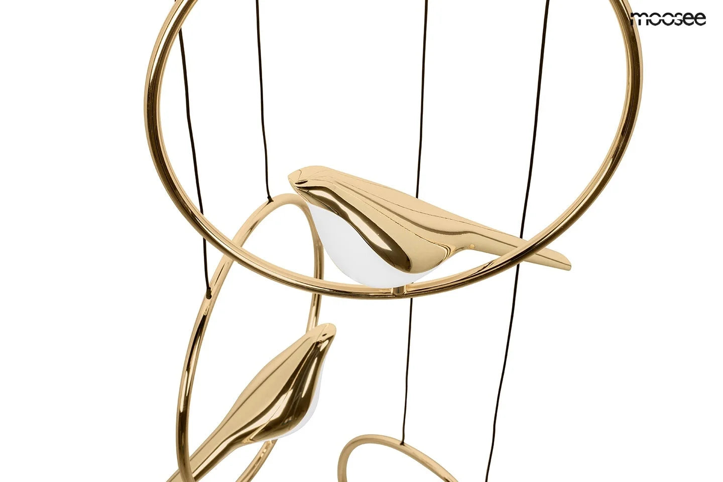 Taklampa MOOSEE - BIRD DISC guld