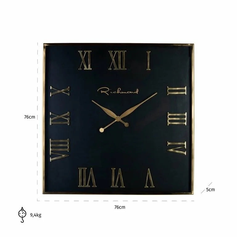 Väggklocka RICHMOND - DERIAL, svart/guld