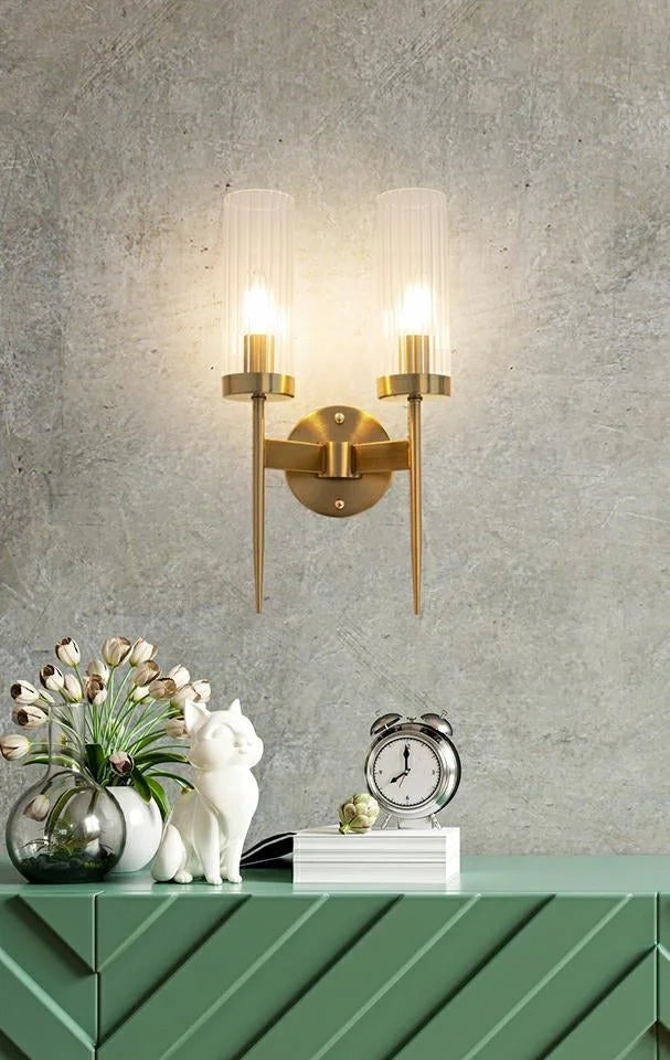 Vägglampa MOOSEE - TORCH TWIN, guld