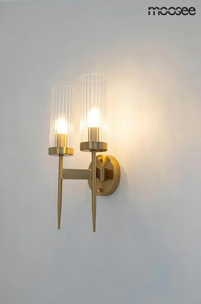 Vägglampa MOOSEE - TORCH TWIN, guld