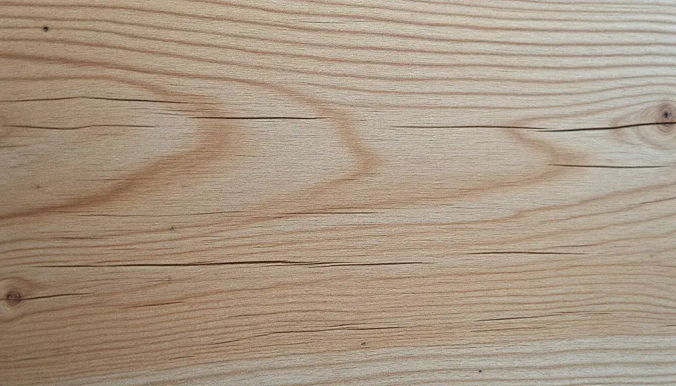 En närbild av kvalitetsträ visar en vacker åderstruktur, vilket framhäver den naturliga skönheten och texturen hos materialet i möbler och inredning för hemmet. Denna detalj kan inspirera till inredning av hemmet med stiliga möbler som soffor och fåtöljer.