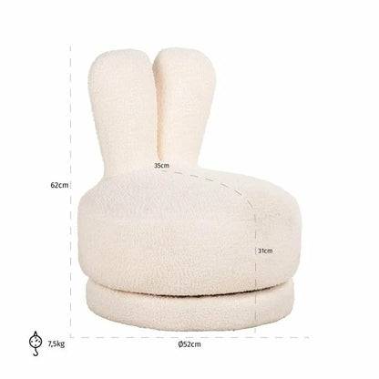 Barnfåtölj Bunny Teddy Vit