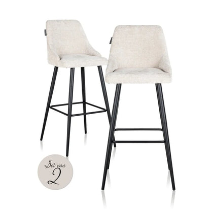 Barstol Brooke cream (set om 2)