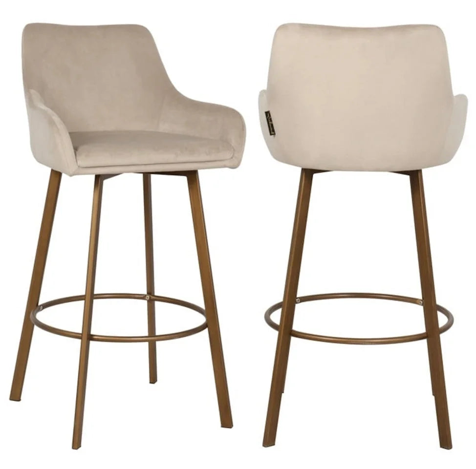 Barstol Cressida Hög khaki (set om 2)