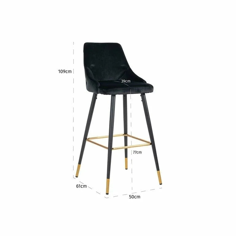 Barstol Imani Svart Velvet