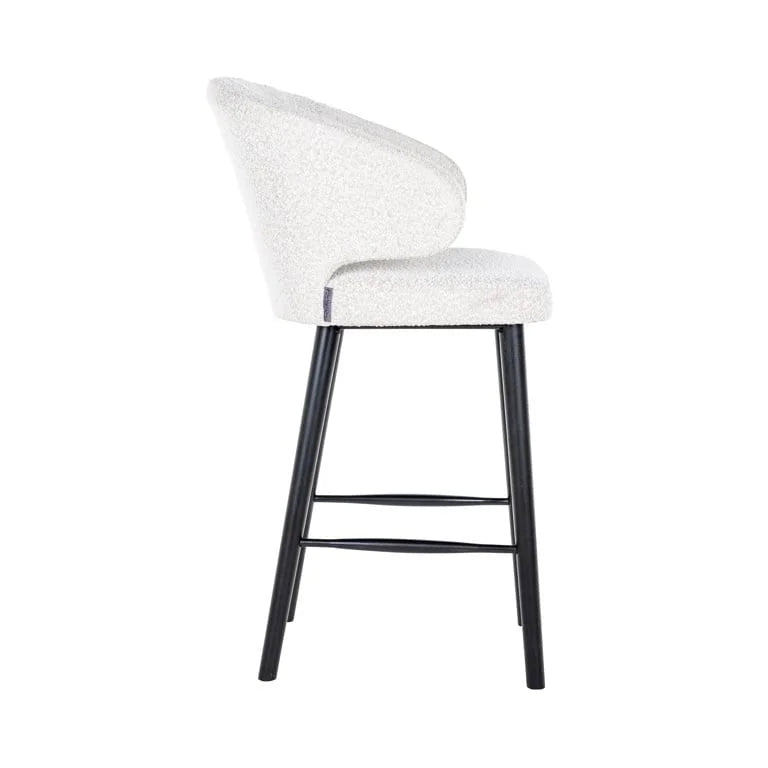 Barstol Indigo Vit Bouclé