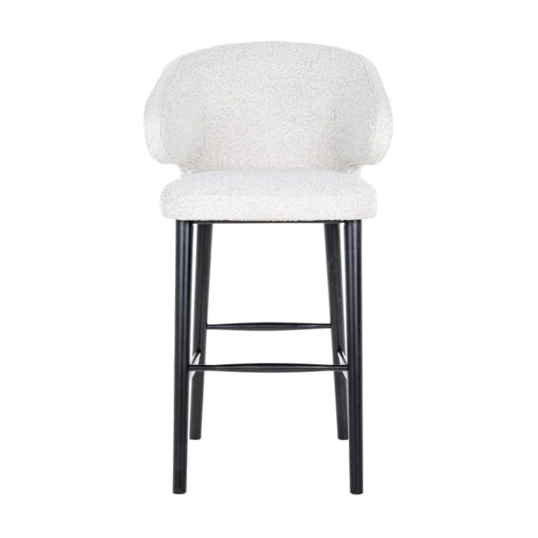 Barstol Indigo Vit Bouclé