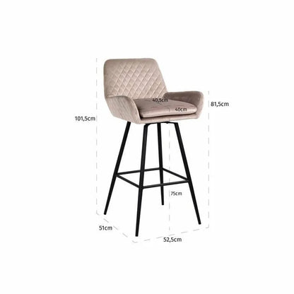 Barstol Linsey Snurrbar khaki