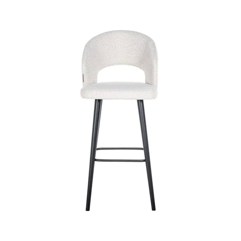 Barstol Savoy vit bouclé