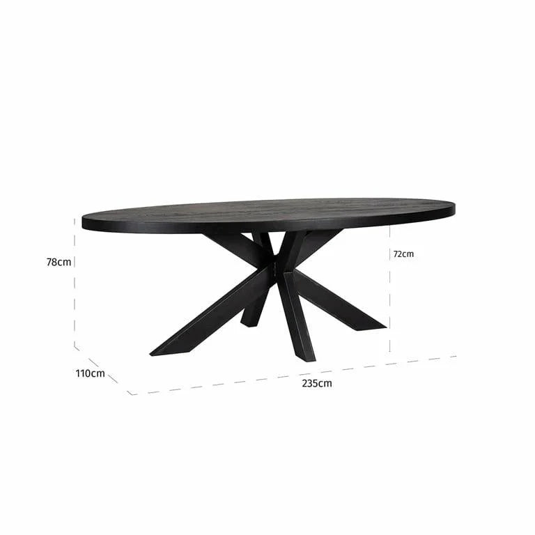 Bordsskiva Watson oval 235 (Svart)