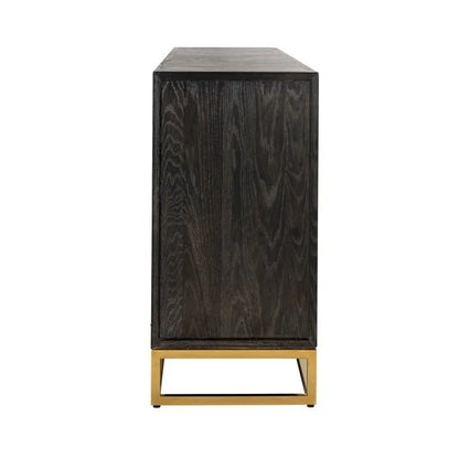 Byrå Blackbone gold 4-dörrar (Black rustic)