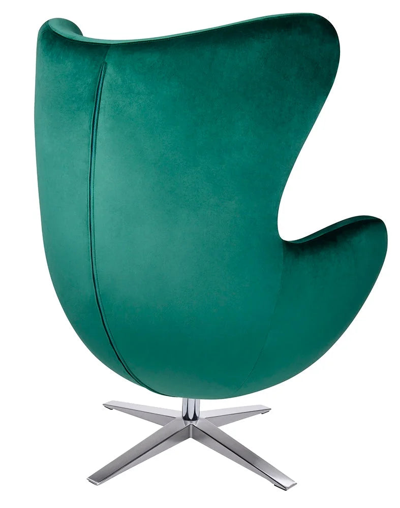 Fåtölj - EGG WIDE VELVET, smaragd