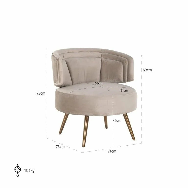 Fåtölj Hazel khaki