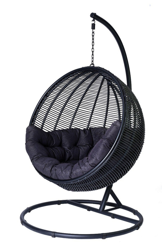 Hängande fåtölj i Svart för Trädgården Cocoon De Luxe 120x73x195cm