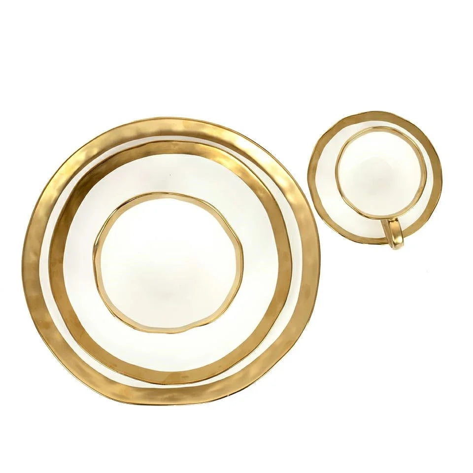Kaffekopp KARE DESIGN BELL vit/guld 2 Set