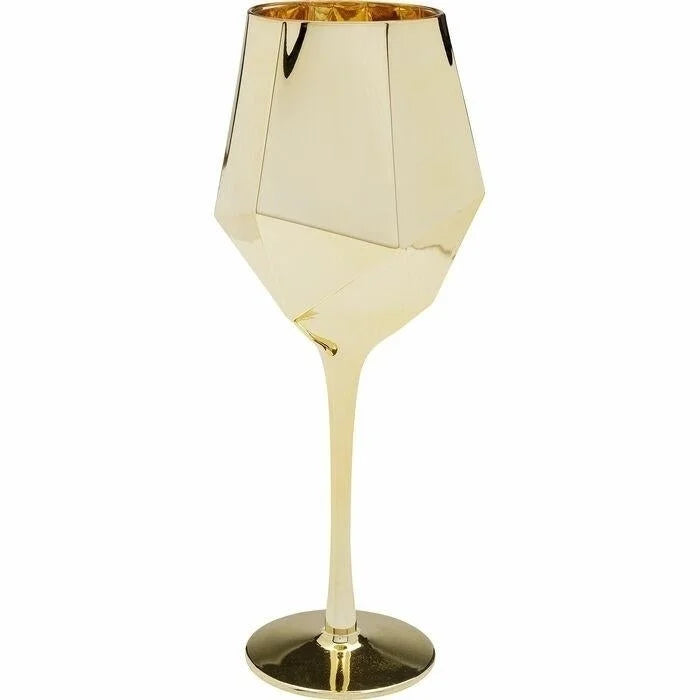 KARE komplett 4 vinglas DIAMOND 660 ml guld