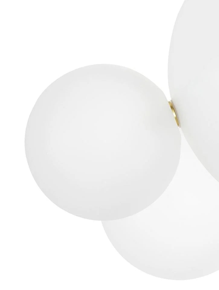 Pendellampa CAPRI LINE 3 guld / vit - 180 LED, aluminium, glas