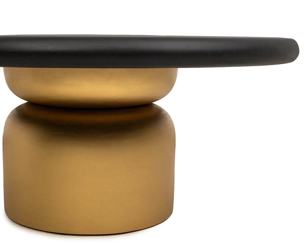 MaMaison soffbord LEONARDO Svart/Guld