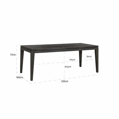 Matbord BLACKBONE 230 svart