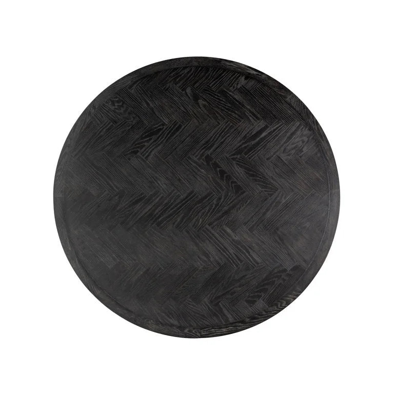 Matbord Blackbone brass 140Ø (Black rustic)