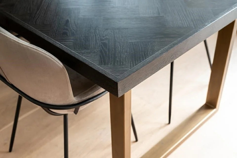 Matbord Blackbone brass 220 (Black rustic)