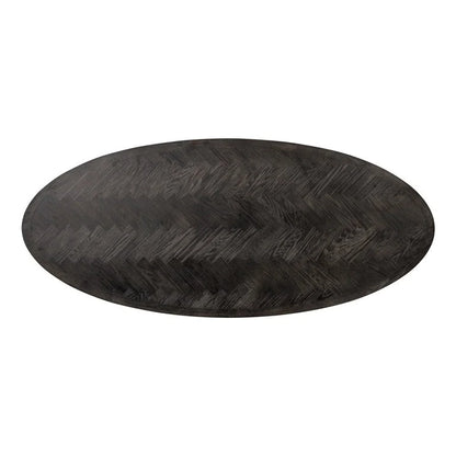 Matbord Blackbone brass oval 230 (Black rustic)