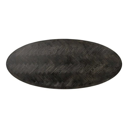 Matbord Blackbone brass oval 260 (Black rustic)