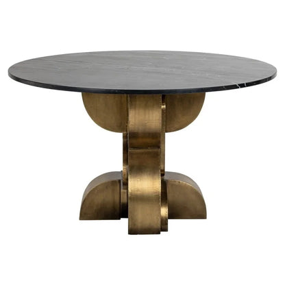 Matbord Maddox 130Ø (Svart/guld)