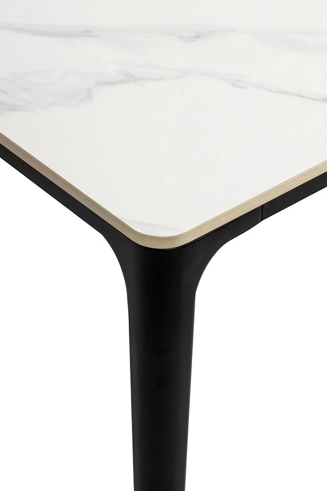 Matbord - SLIM 140, vit/keramik