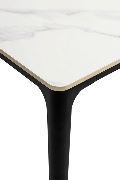 Matbord - SLIM 140, vit/keramik