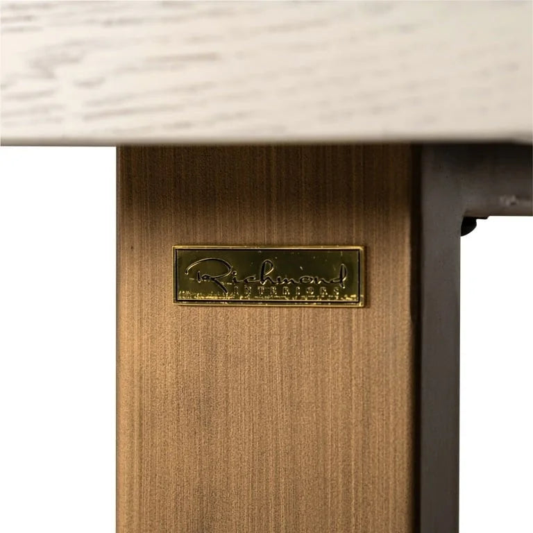 Matbord Whitebone brass 235