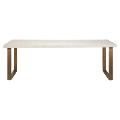Matbord Whitebone brass 235